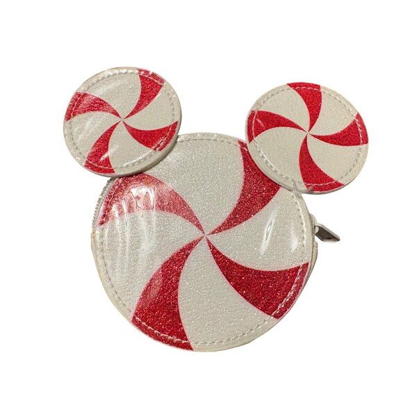 Mickey Mouse Peppermint-Shaped Coin Purse Disney Parks - Picture 1 of 5